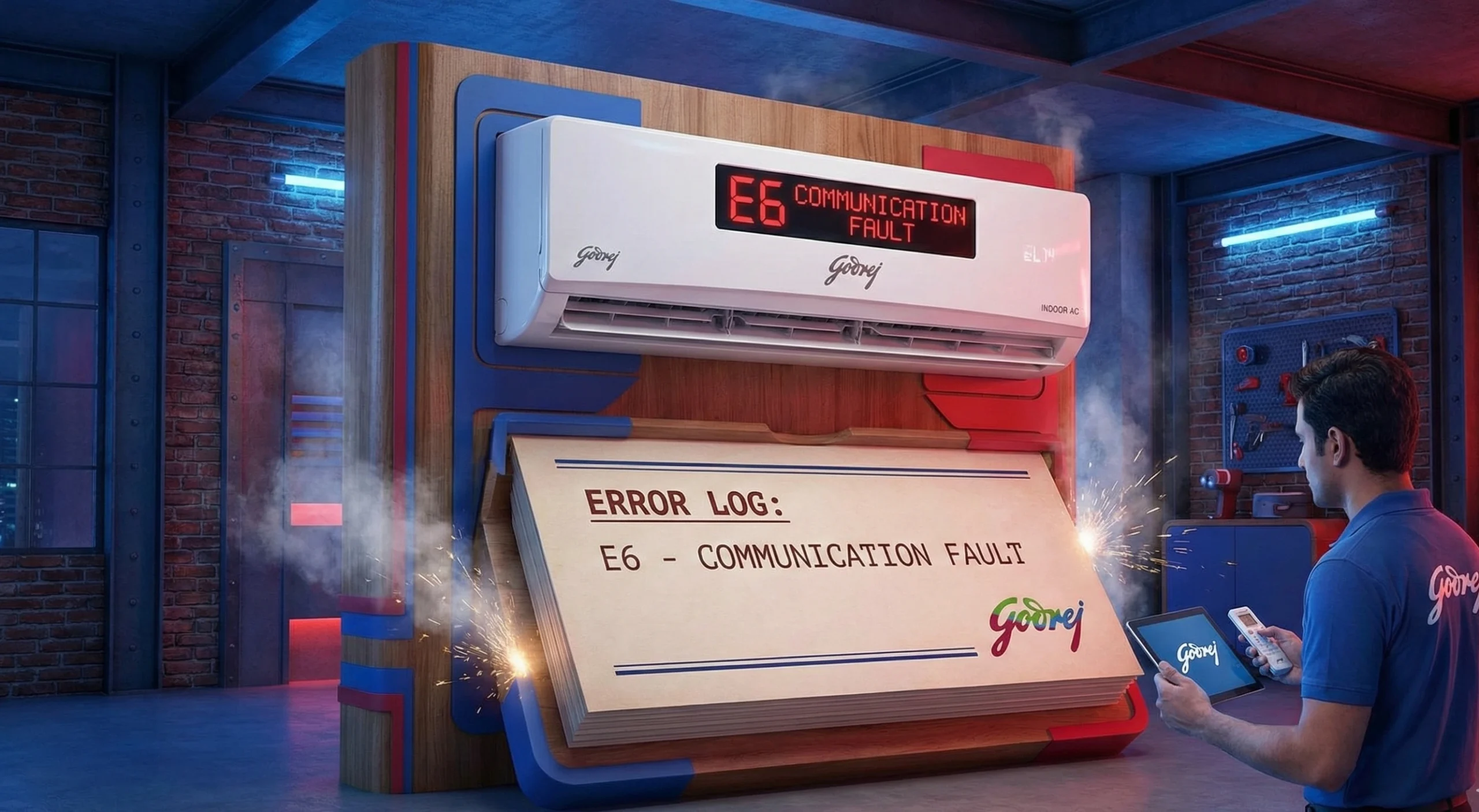 Godrej AC Error Codes on display