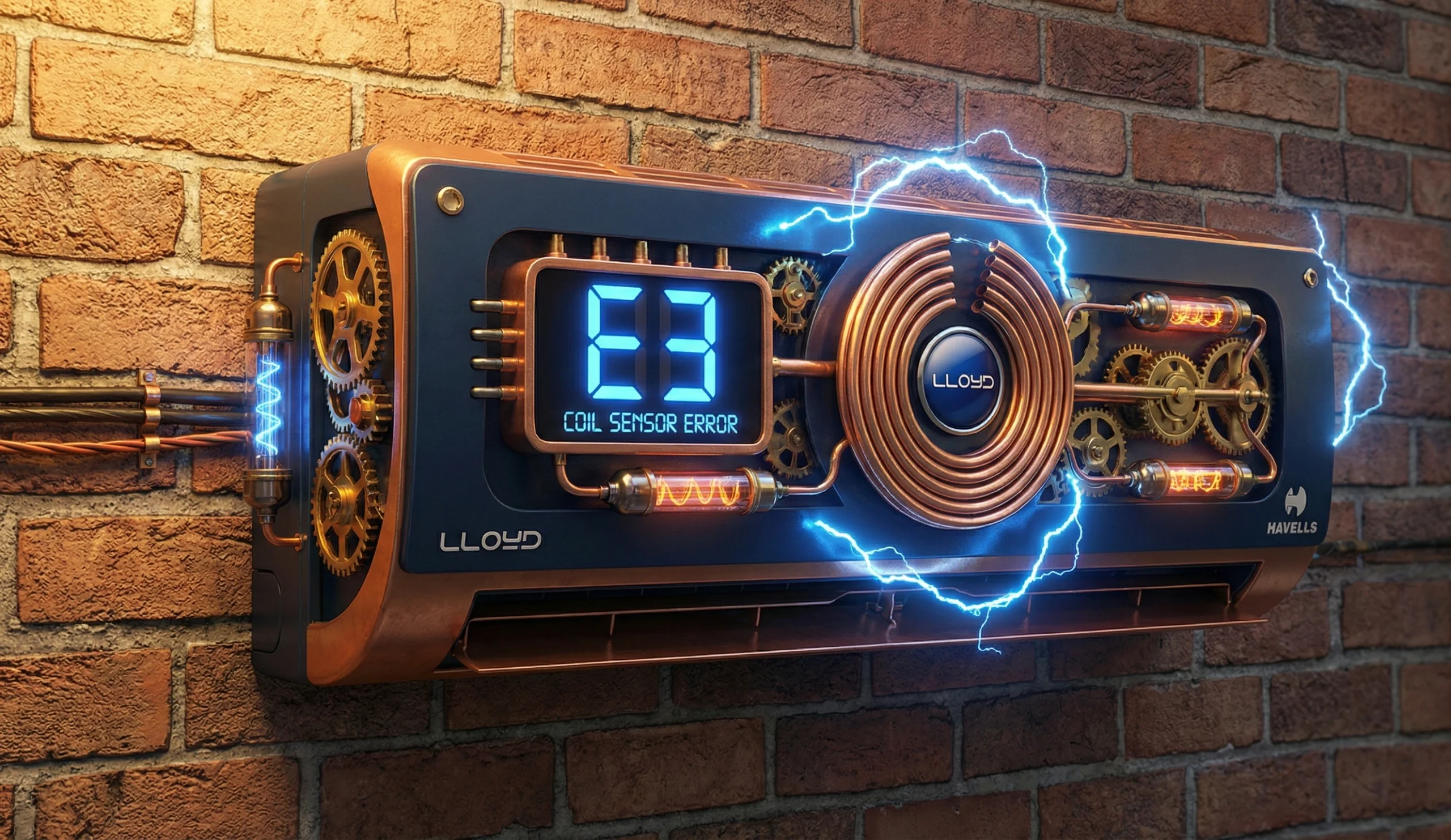 Lloyd AC Error EC displayed on Havells AC indoor unit panel