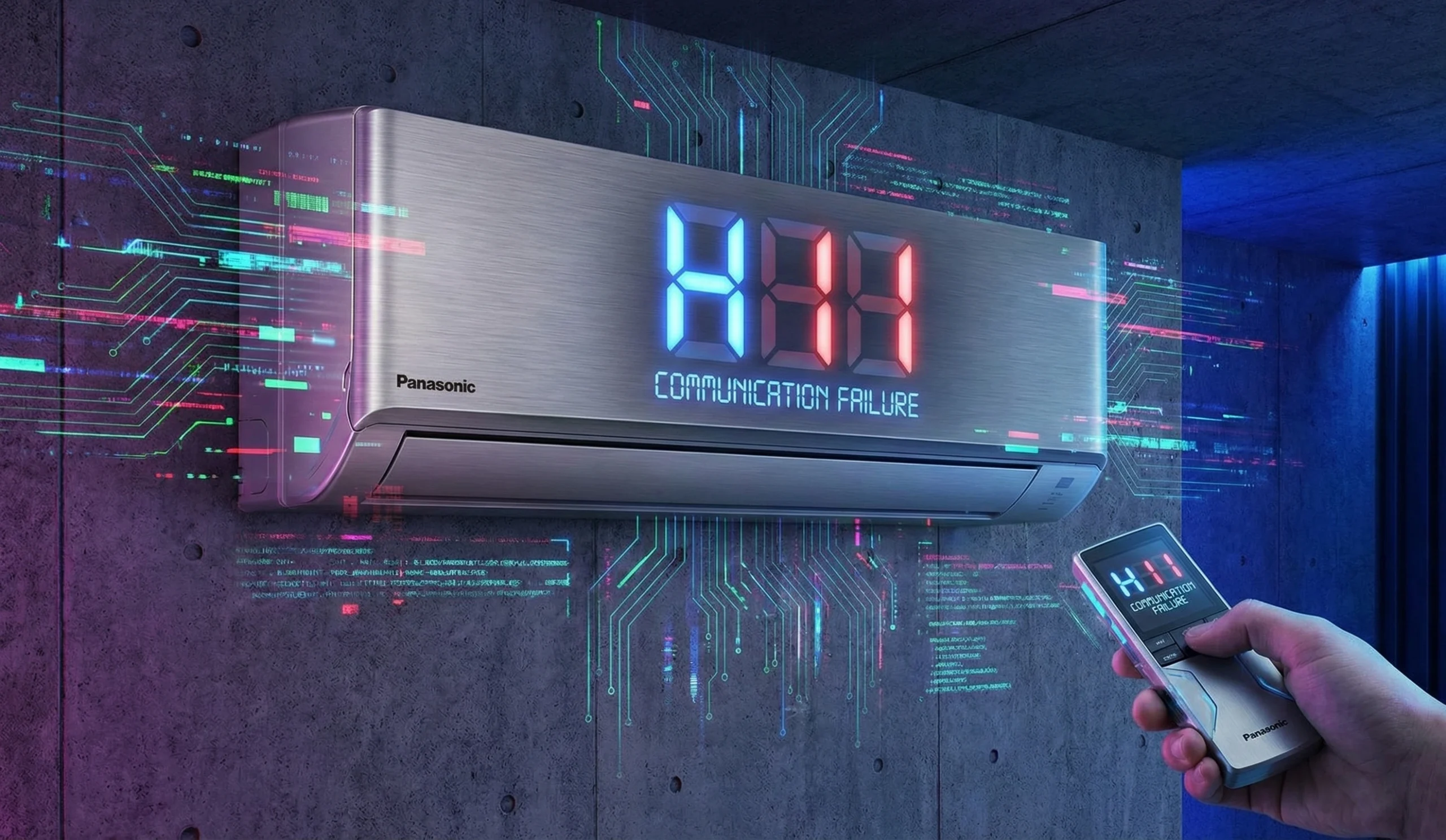 Panasonic AC Error F93 displayed on remote control