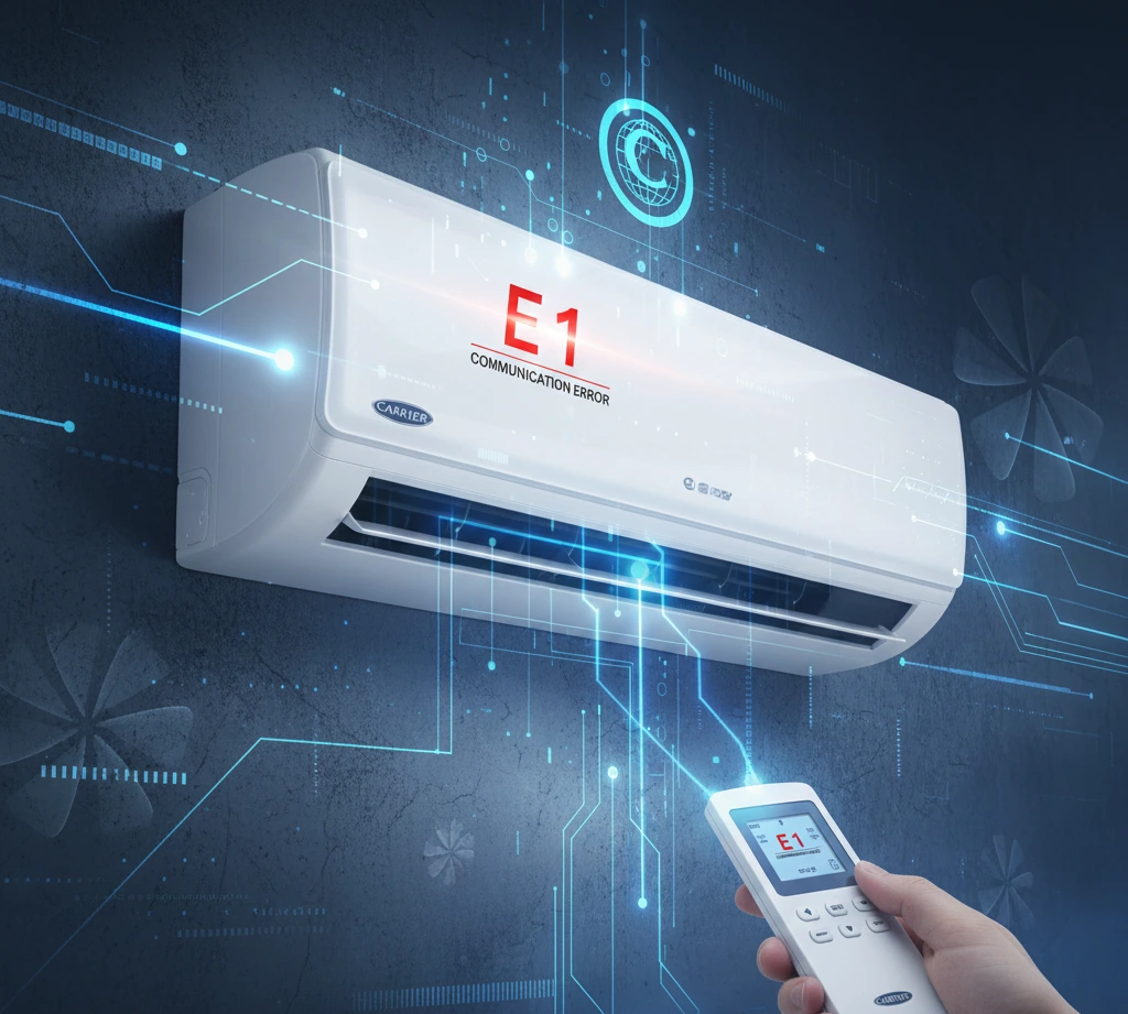 Carrier AC Error E1 visual troubleshooting guide