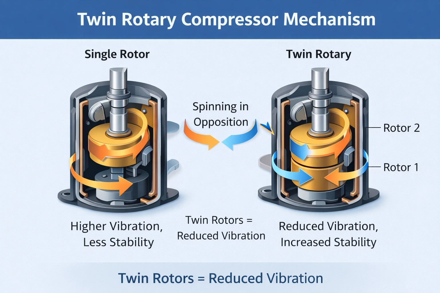 Twin Rotary Compressor Technology